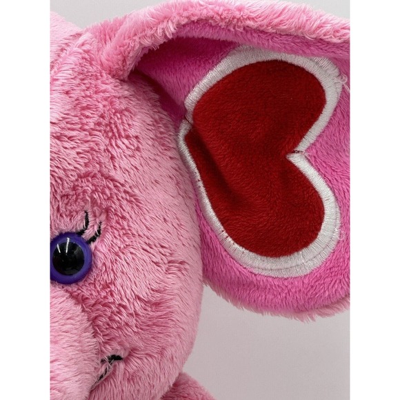 Build A Bear Pink Elephant Plush With Hearts Stuffed Animal Toy Valentine’s Day - Picture 3 of 10